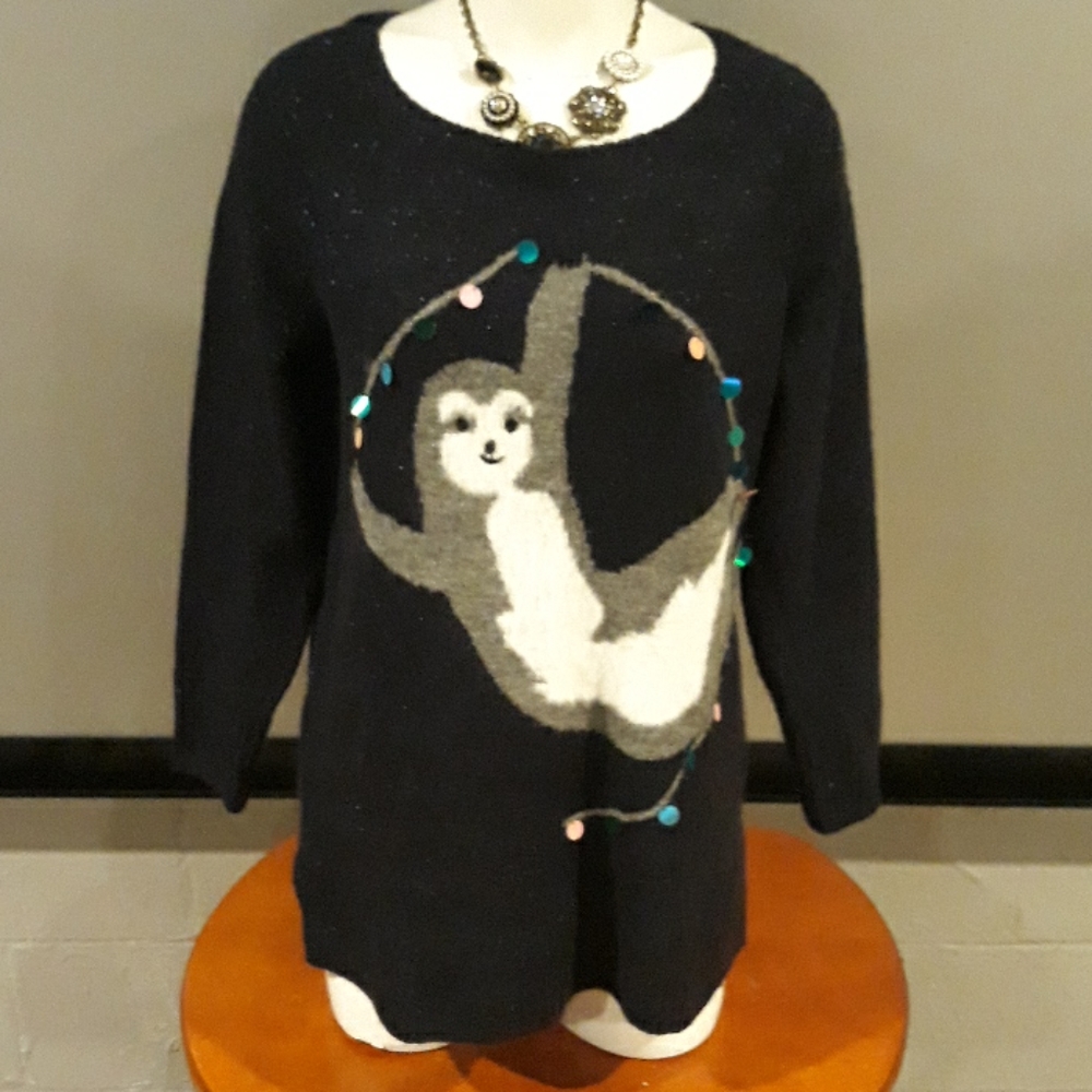 NEW Without Tags CUTE Lauren Conrad Sloth Sweater